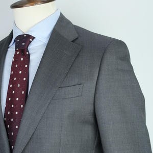 Boggi Milano gray birdeyes 120's pure wool modern suit 48it 38us/uk 34x31 image 8