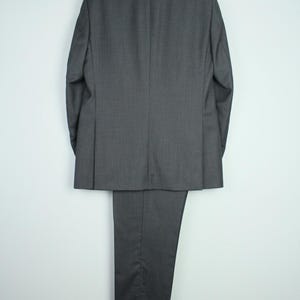 Boggi Milano gray birdeyes 120's pure wool modern suit 48it 38us/uk 34x31 image 4