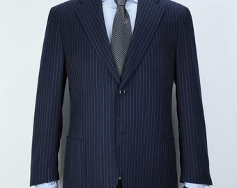 Suitsupply blue striped wool sport coat blazer jacket 52 it 42 us/uk