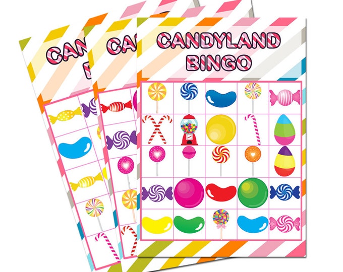 Candyland Bingo Cards Printable 30 Cards Candyland - Etsy