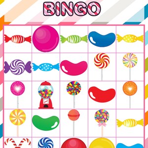 Candyland Bingo Cards Printable 30 Cards , Candyland Decorations ...
