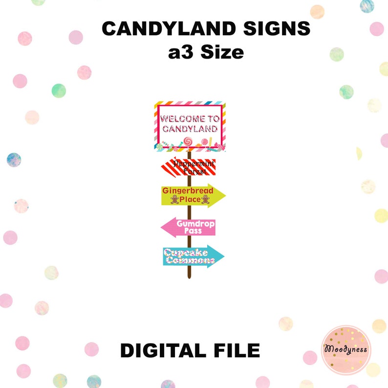 Candyland Printable Banner Candyland Decorations Candyland Etsy