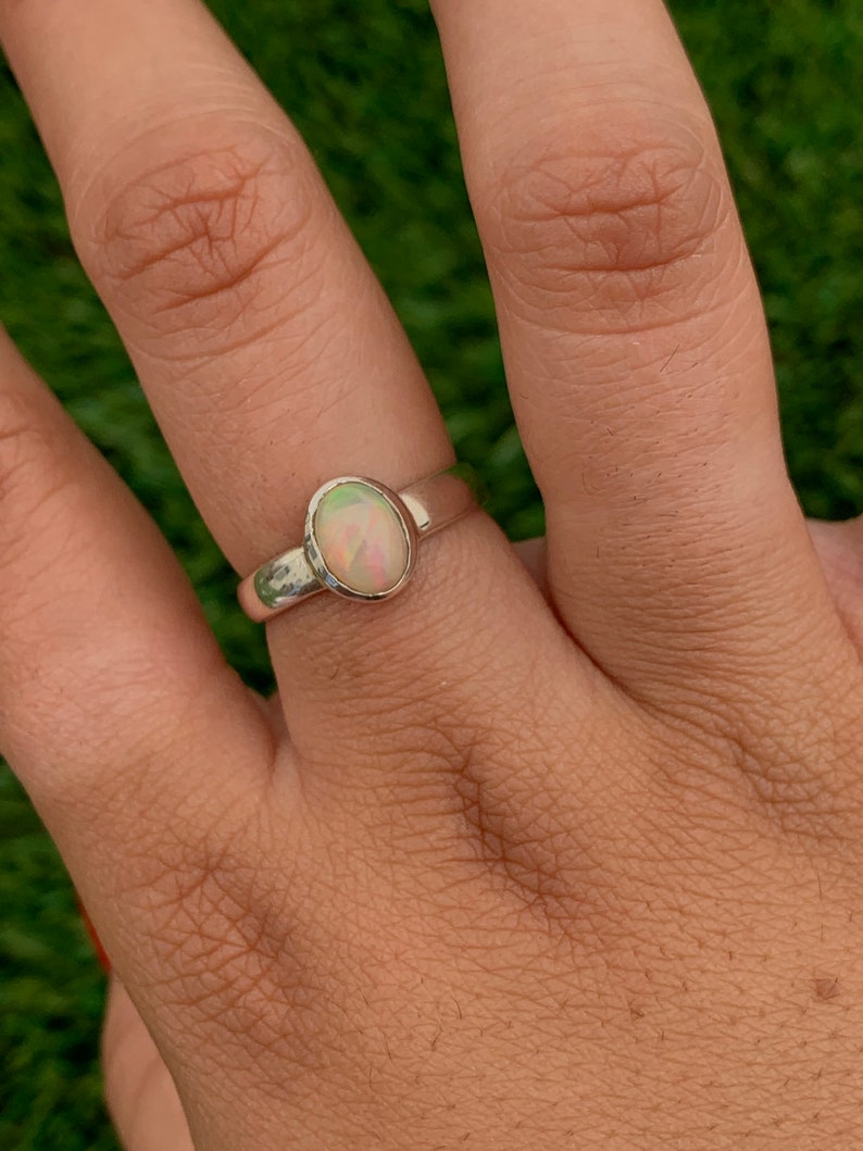 Size 7 Ethiopian Fire Opal Ring
