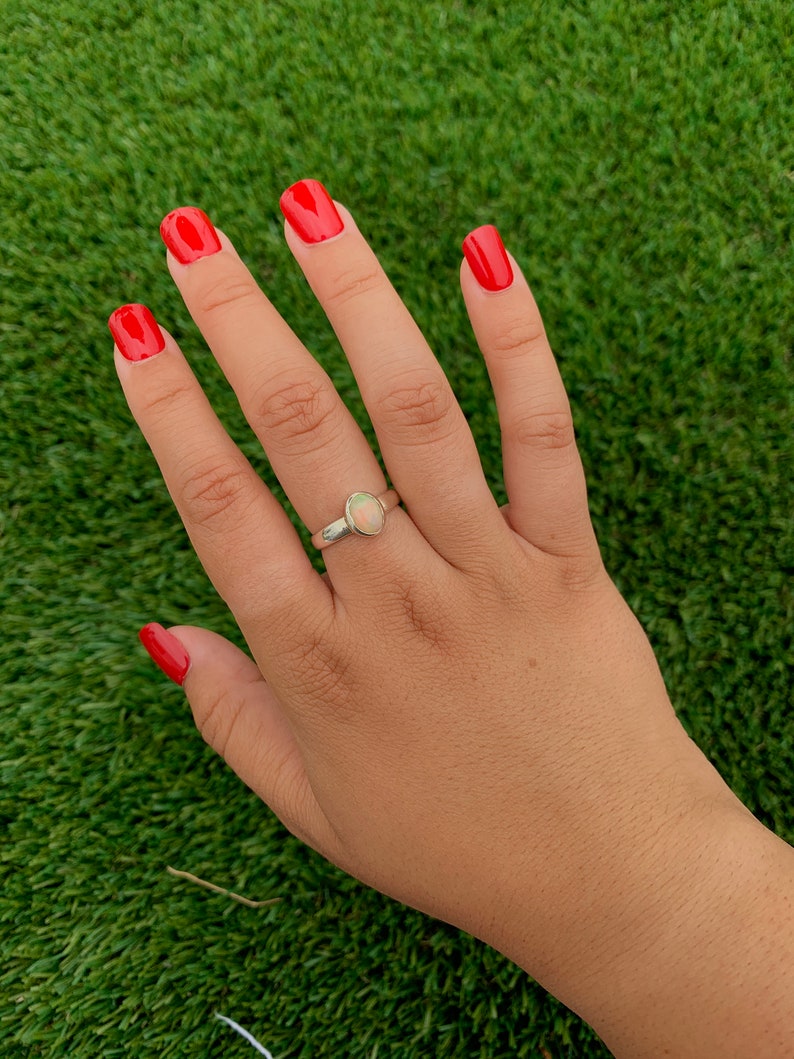 Size 7 Ethiopian Fire Opal Ring