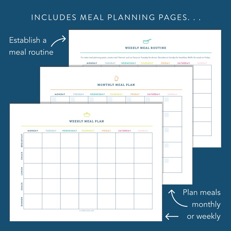 Printable Meal Planner Meal Planner Printable Digital Meal - Etsy Australia