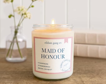 Maid Of Honour Candle | Champagne, Strawberry, Bridal Bouquet Soy Wax Candle