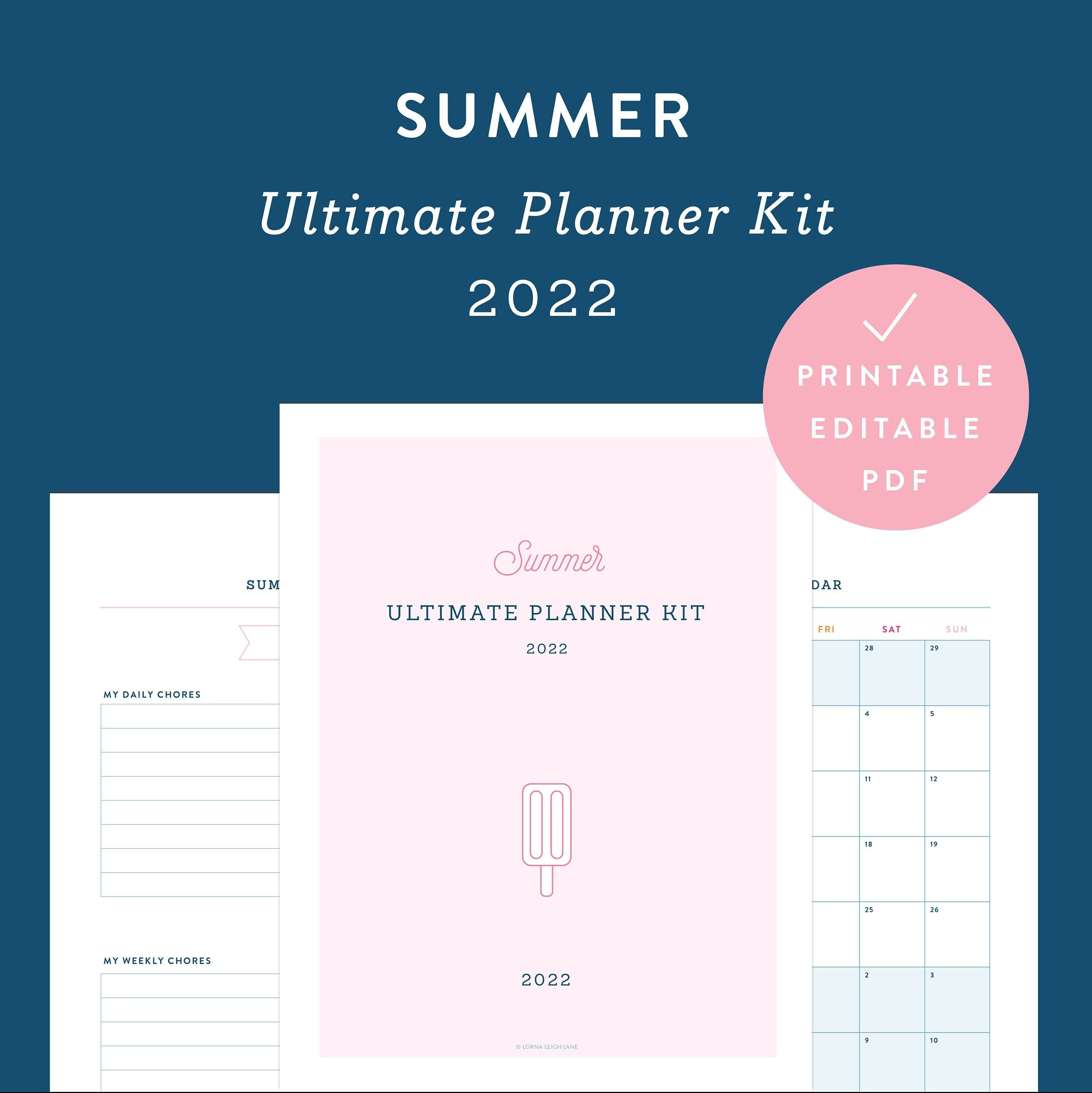 printable summer planner 2022 summer schedule for kids etsy