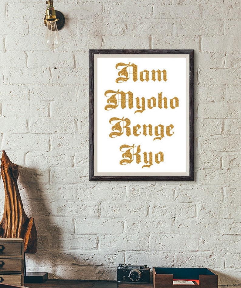 Printable Nam Myoho Renge Kyo Art Wall Art Home Decor Spirituality ...