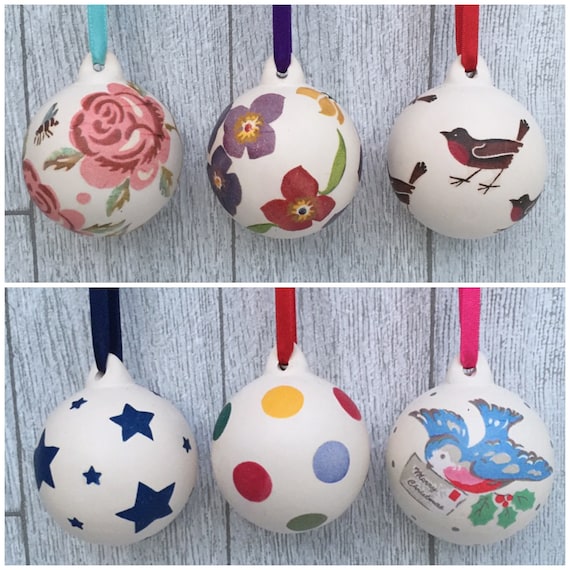 Handmade Ceramic Baubles Emma Bridgewater Christmas Decorations