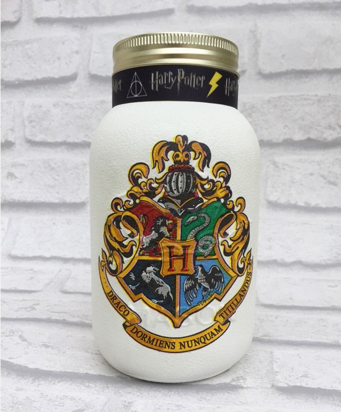 Handmade Harry Potter Mason Jar Hogwarts Storage Vase | Etsy