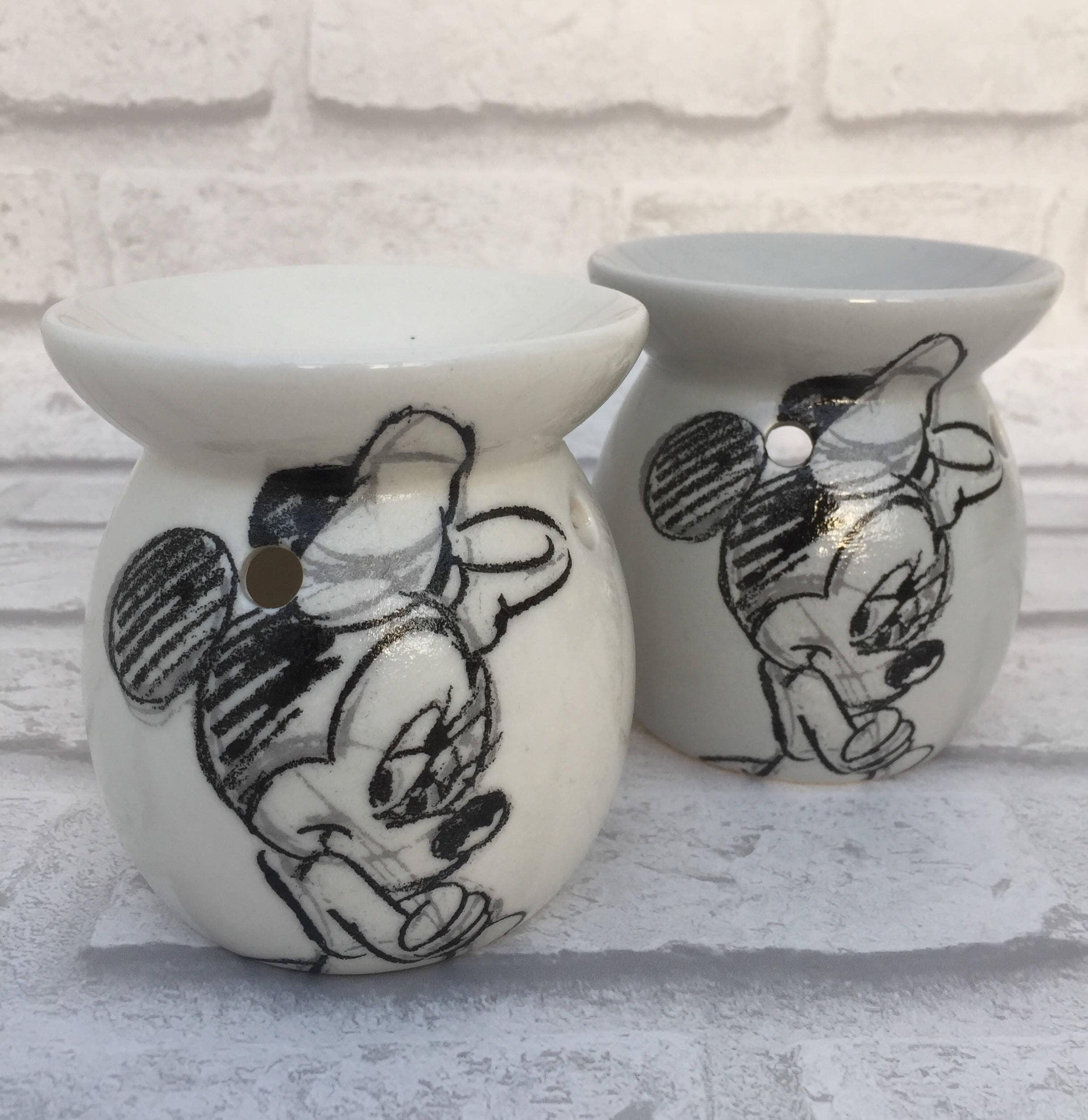 Handmade Disney Minnie Mouse Monochrome Wax Burner Oil Burner Wax