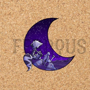 DreamKeepers Mace Moon Sticker - Web Comic Stickers - Furry Community - Anthro Decals DK022