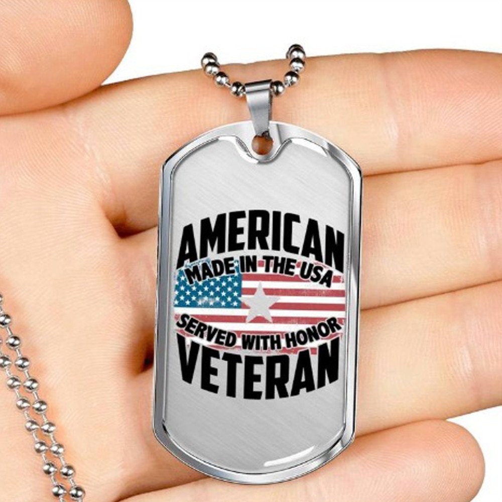 Veteran Gift, Veterans Day Gifts, Military Dog Tag Necklace, Dog Tag