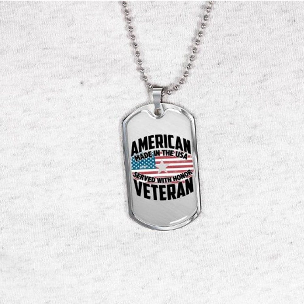 Veteran Gift, Veterans Day Gifts, Military Dog Tag Necklace, Dog Tag