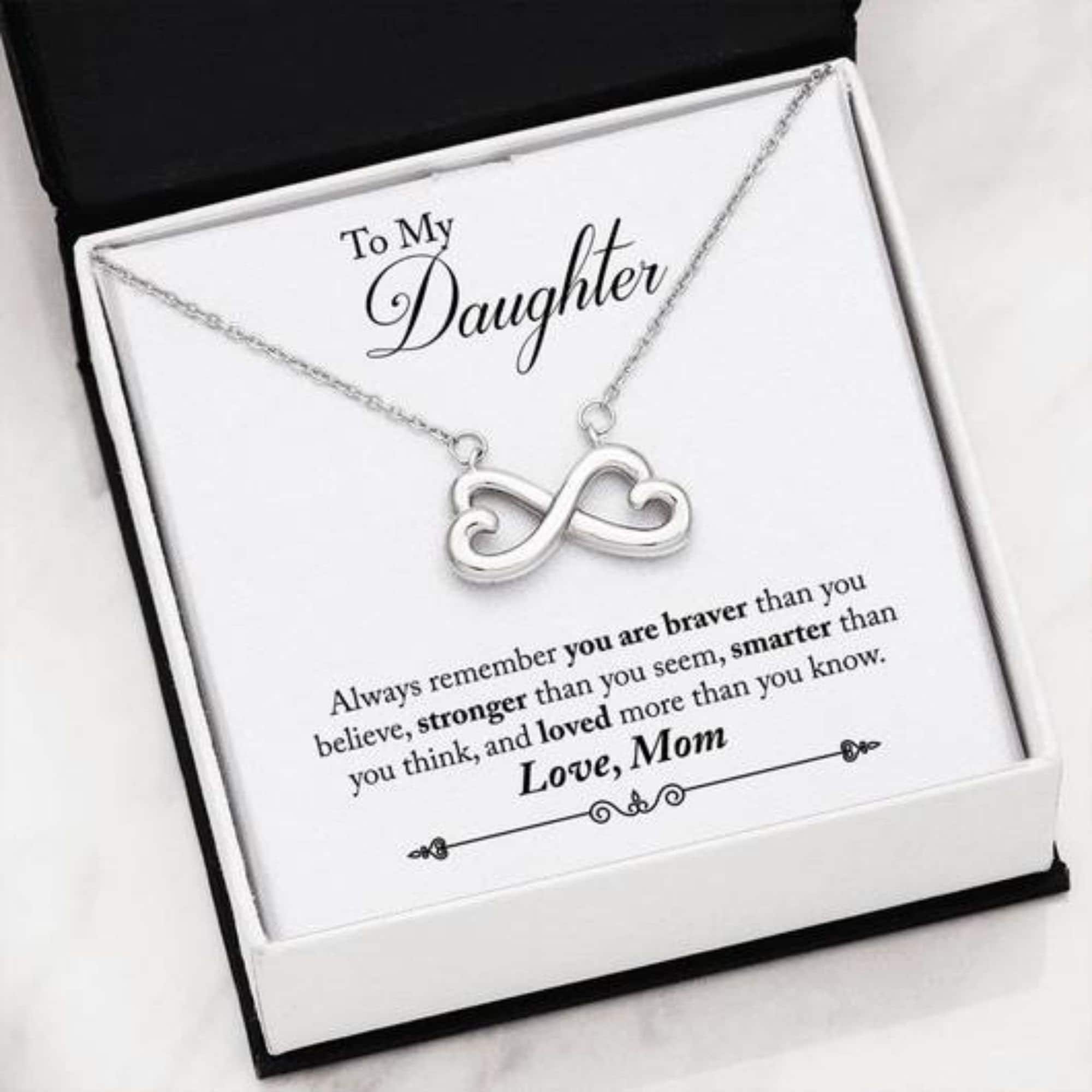 Daughter Necklace Daughter Jewelry Message Card Necklace Etsy