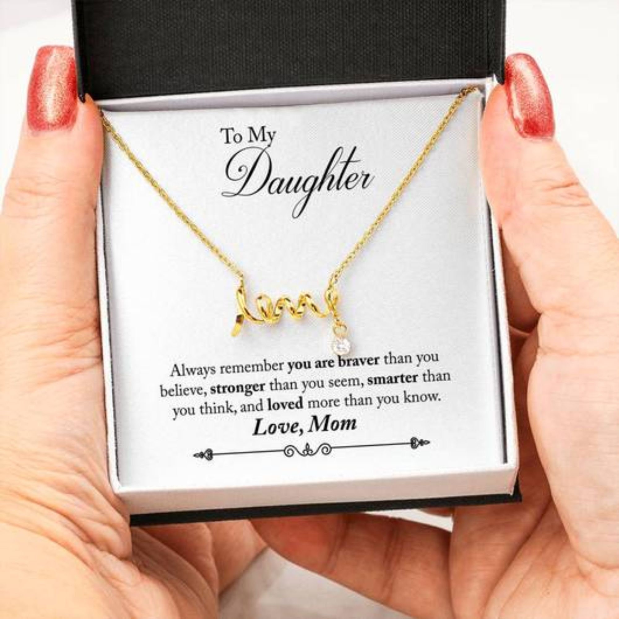 Gold Necklace Pendant Graduation Gift for Daughter Daughter Etsy