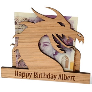 Money Cash Holder Dragon - Keepsake Gift for Birthday, Dragon Gift Idea for 16th, 18th, 21st, 30th, 40th or Any Age Birthday Gift for Him
