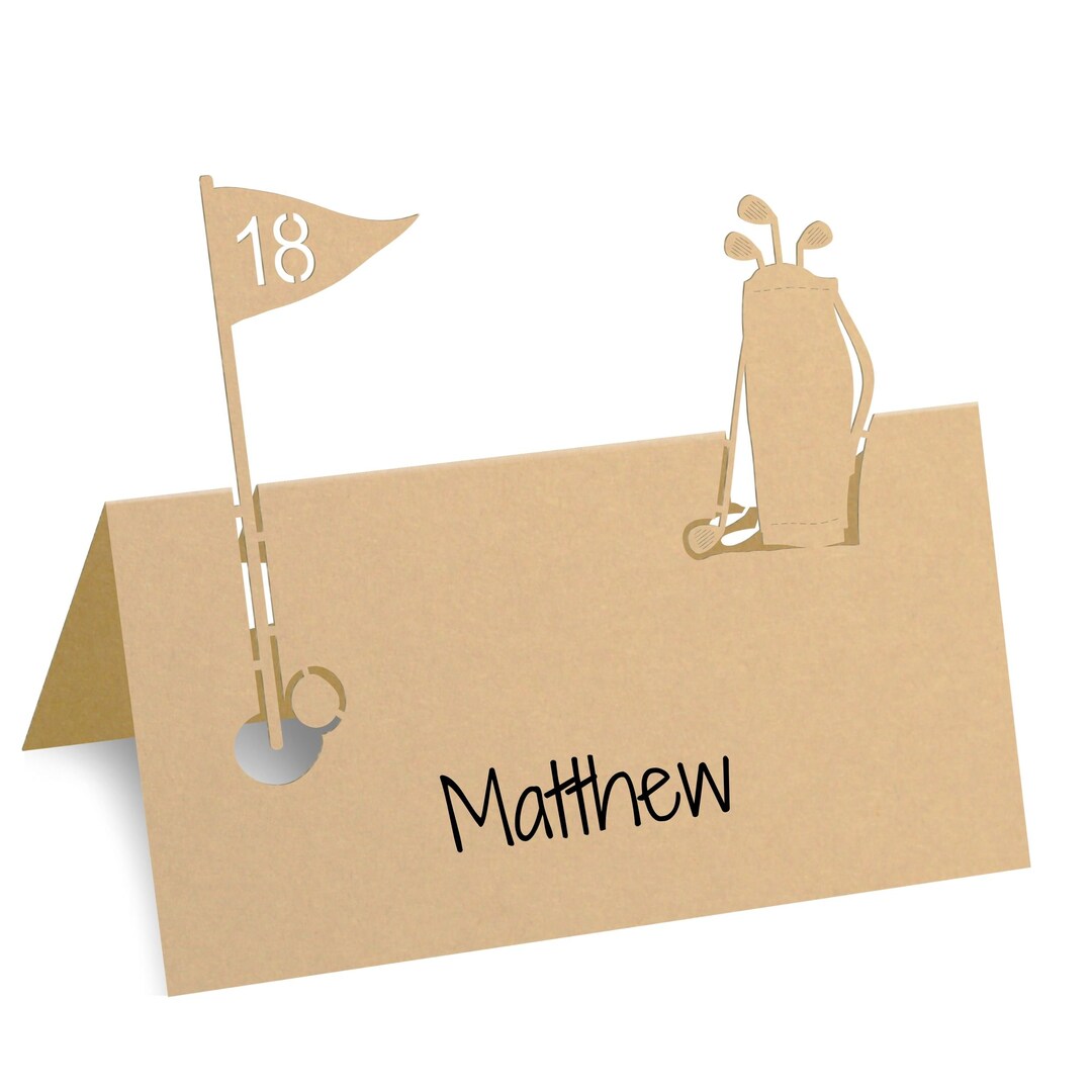 Golf Themed Name Place Cards, Seating Cards, Escort Cards pack 10 Etsy