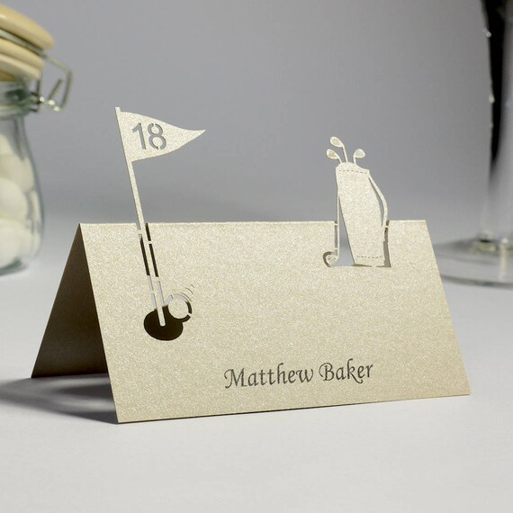 Golf Themed Seating Cards Place Cards Escort Cards Printed