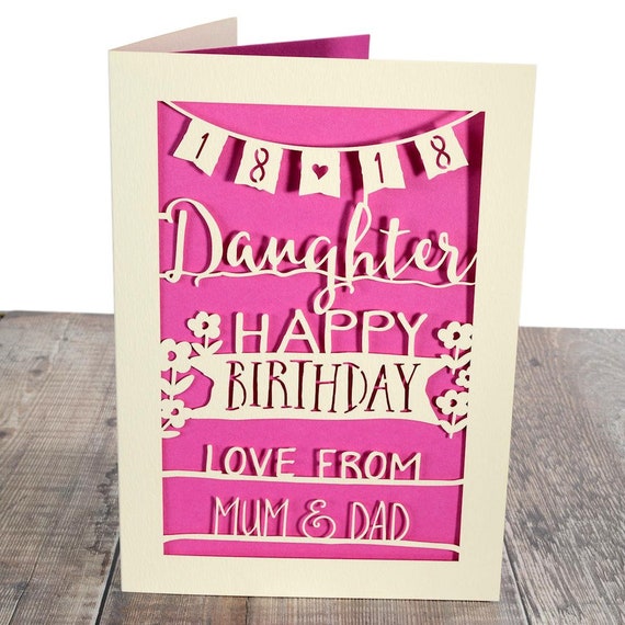 PERSONALISED Happy 16th/18th/21st Birthday Amazing Daughter A5 Card
