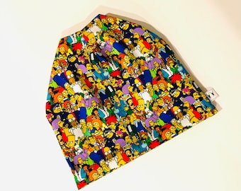 Reversible/ Slouchy Beanie/ Simpsons/ Bart/ Homer/ Marge/ girl boy hat /slouchy hat/ beanie/ baby hat/toddler hat/beanie hat/ hipster beanie