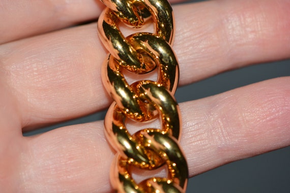 Vintage Nina Ricci Gold Chain Link Bracelet, Gift… - image 7