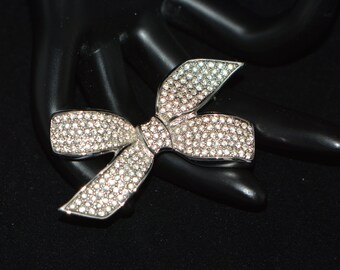 Vintage Chr. Dior Bow Brooch, Gifts for Her, Gifts for Women, Statement Jewelry, Costume Jewelry.