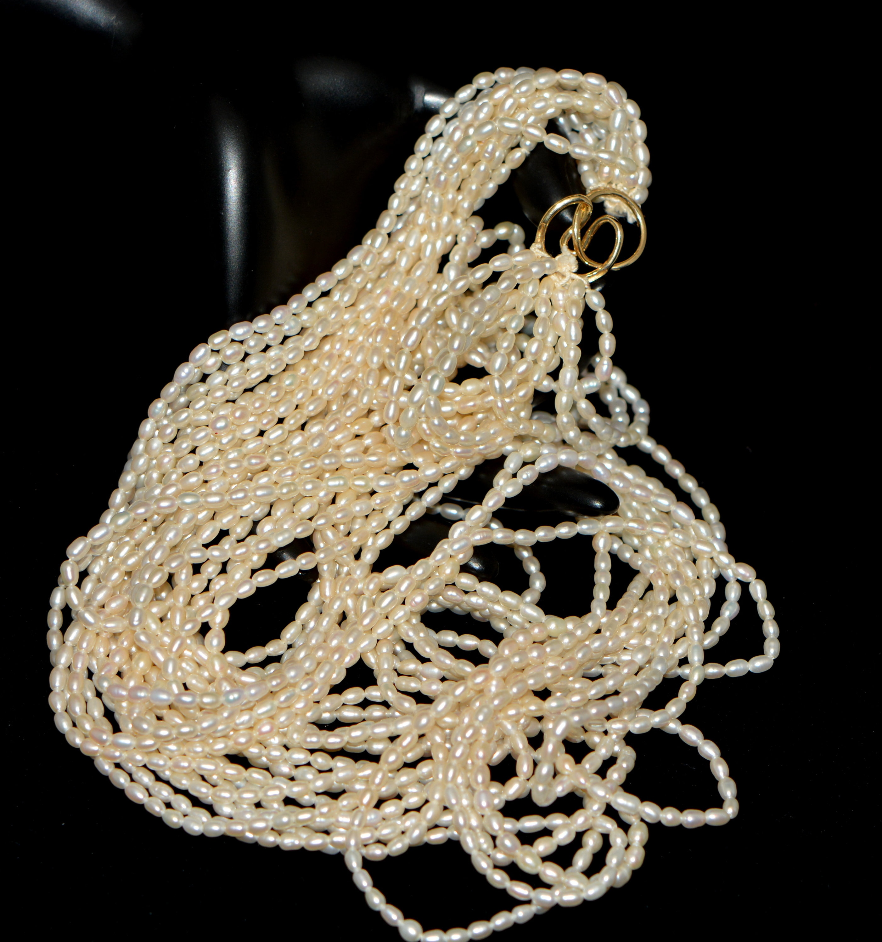 NM COLLECTOR NECKLACE - NATURAL & RICE PEARL