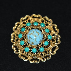 Vintage Emmons Brooch, Vintage Emmons Jewelry, Large Gold