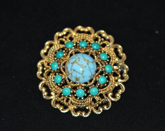 EMMONS ヴィンテージ ブローチ Vintage Emmons Brooch, Vintage Emmons Jewelry, Large Gold
