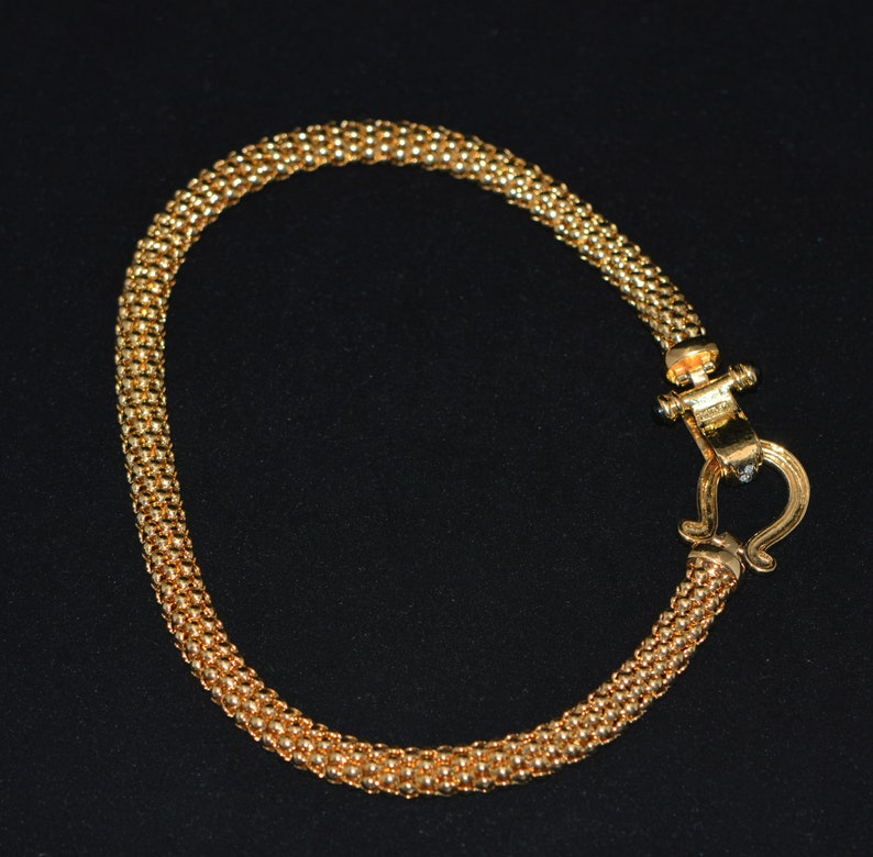 Glass Crystals Gold Chain Choker Vintage gifts. Vintage Butler Necklace Statement Necklace Gift-for-Her Vintage 70s Jewelry Gifts