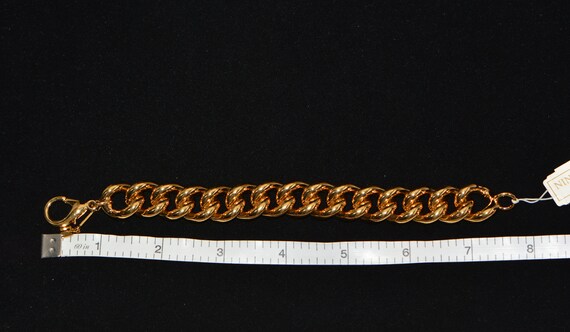 Vintage Nina Ricci Gold Chain Link Bracelet, Gift… - image 3