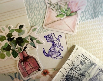 Cute Cat Rubber Stamp for Stamping Crafting Journals Mail Postcard Dairy Gift Kitty