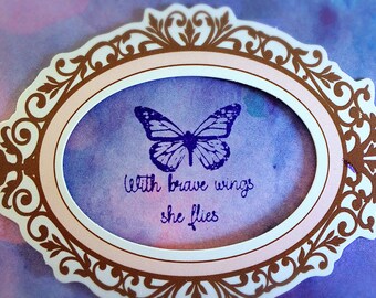 Inspirational Stamp ~ planning stamps, quote stamp, nature stamps, butterfly stamps, insect stamps, wing stamps, decorative quote stamp