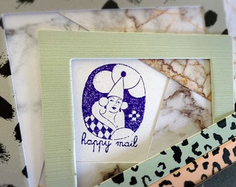 Happy Mail Rubber Stamp for Stamping Crafting Journals Planner Mail Postcard Dairy Gift Clown