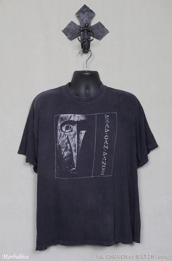 Dead Can Dance vintage rare T-shirt, faded black t