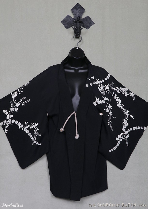 Vintage Silk Haori Kimono Jacket or 