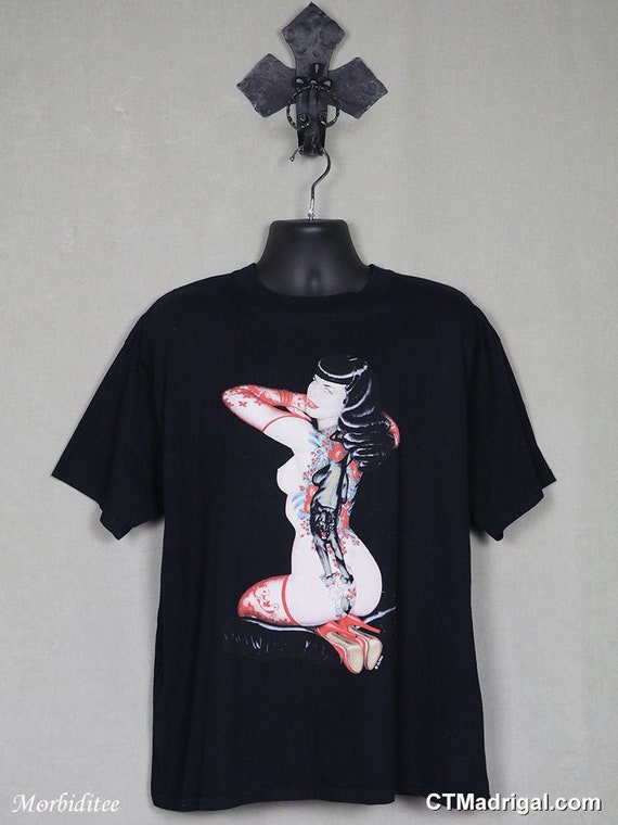 Bettie Page t shirt vintage rare punk horror Andy