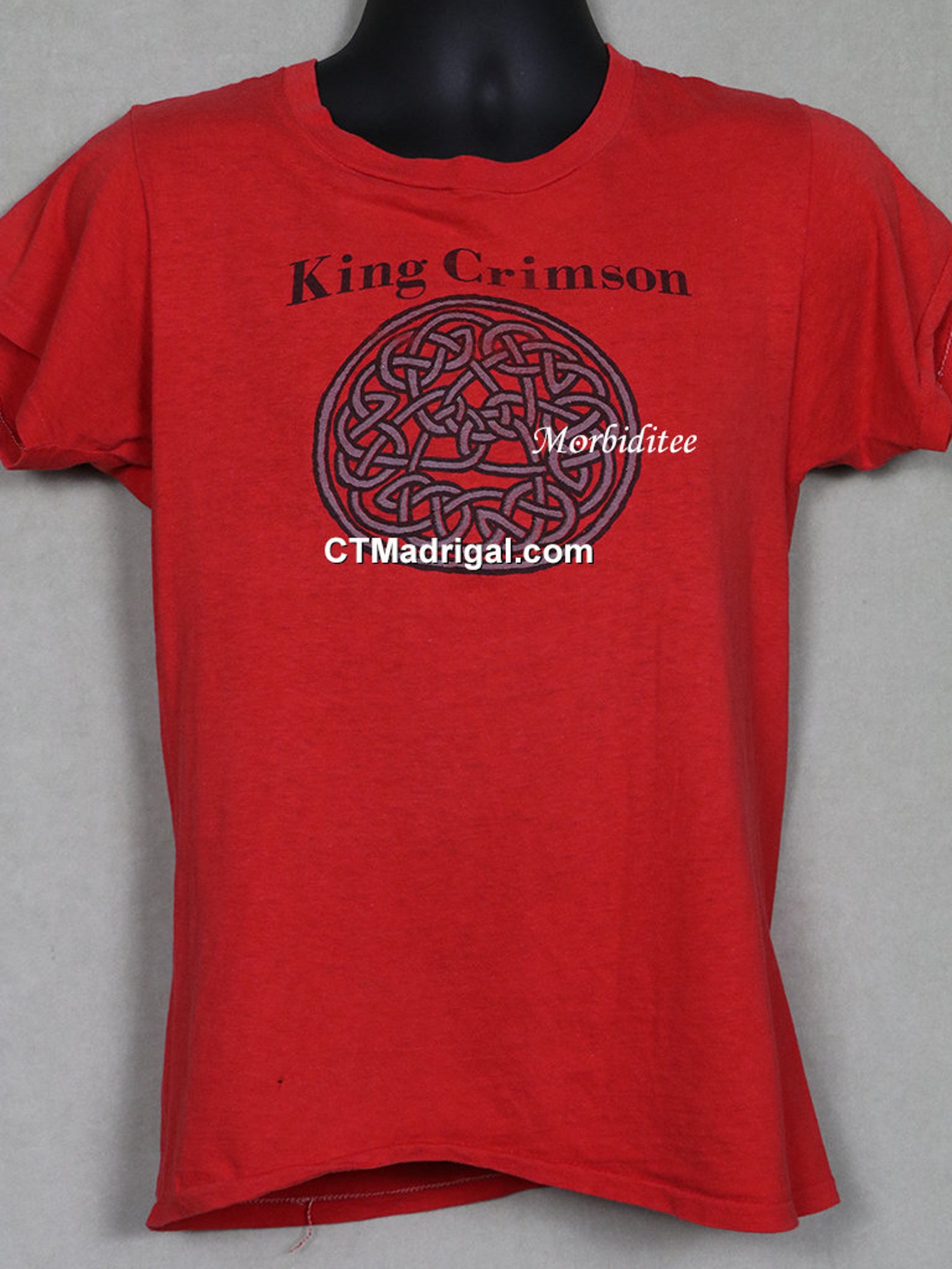 King Crimson Tshirt 1982 Vintage Rare Soft Thin Shirt Red Etsy