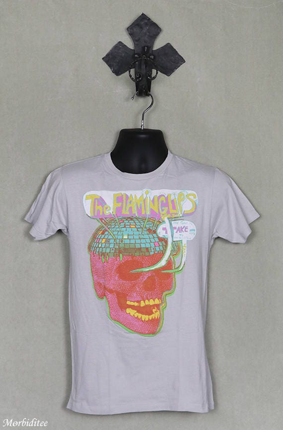 Flaming Lips vintage rare T-shirt, gray tee shirt,