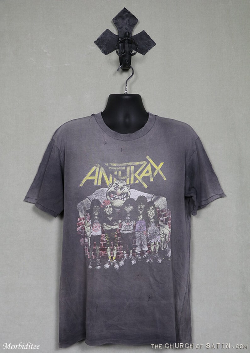 Anthrax t-shirt vintage rare faded black punk tee shirt | Etsy