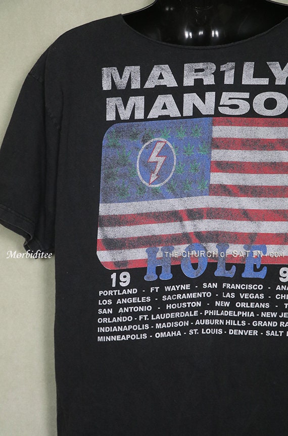 Hole And Marilyn Manson Tour T Shirt Courtney Love Beautiful Etsy 日本