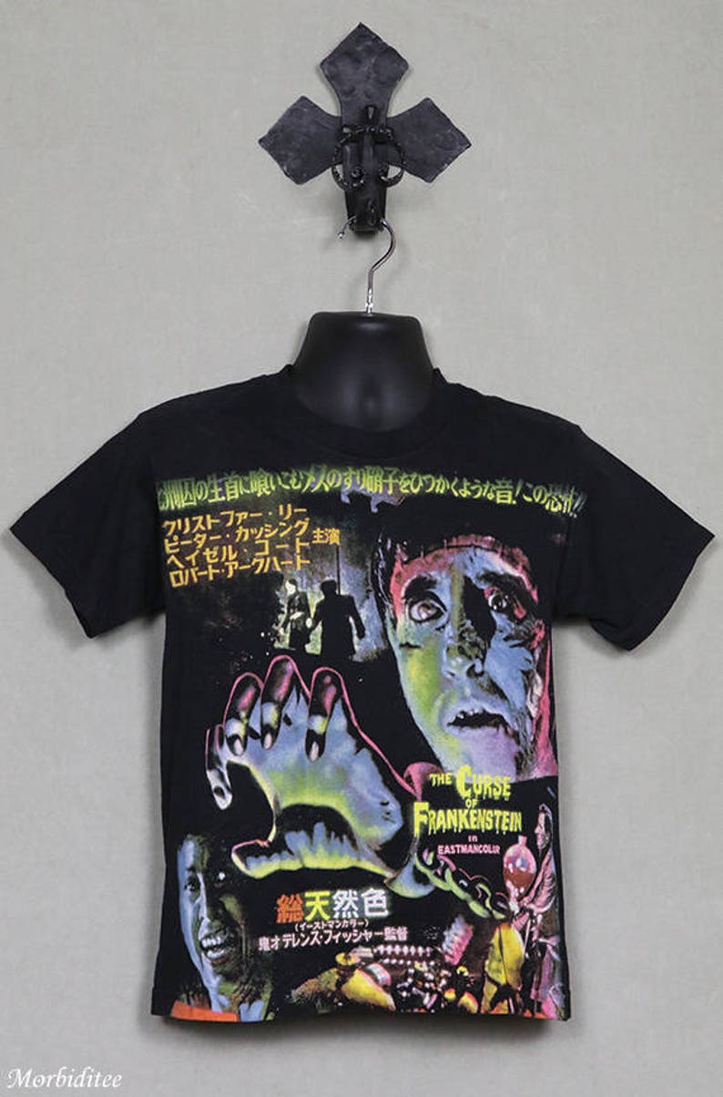 Frankenstein t-shirt vintage rare Hammer Horror movie tee | Etsy