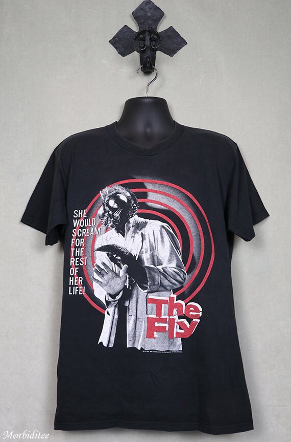 The Fly, horror movie tee, vintage rare, black t-s