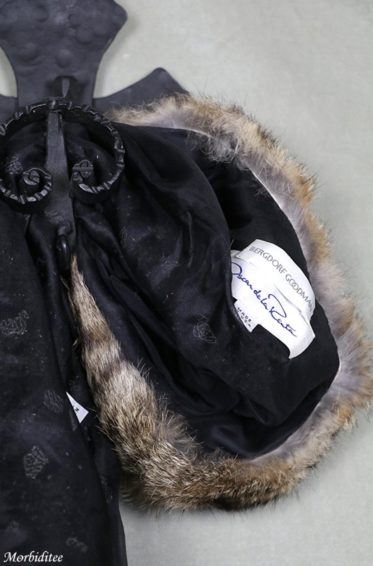 Oscar De La Renta Jacket Fur Trimmed Heavily Beaded Couture - Etsy
