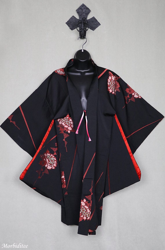 Vintage Silk Haori Kimono Coat or Robe 