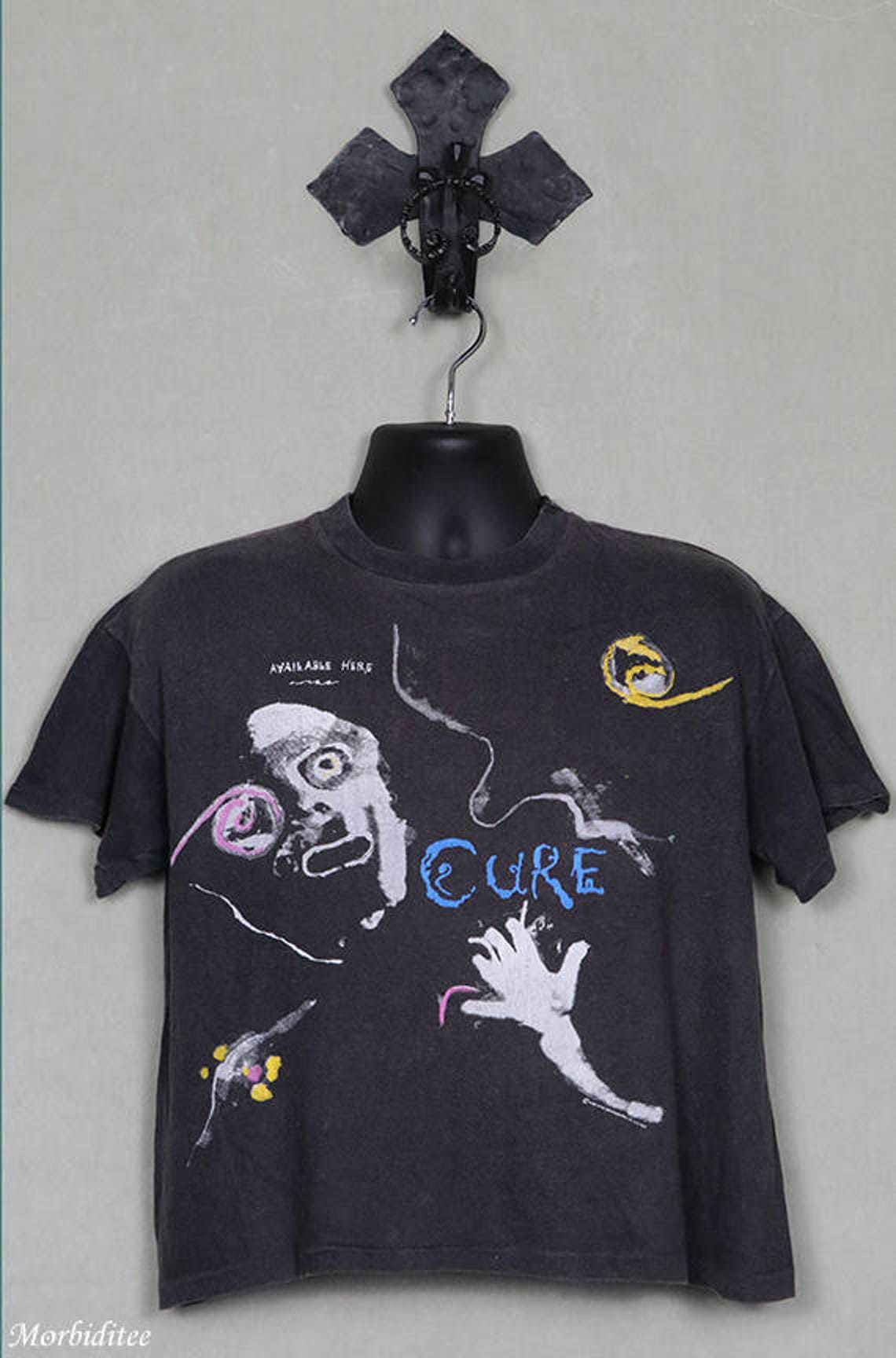 Cure Vintage Shirt : The Cure Vintage Rare T-shirt Head On The Door Era Black Tee