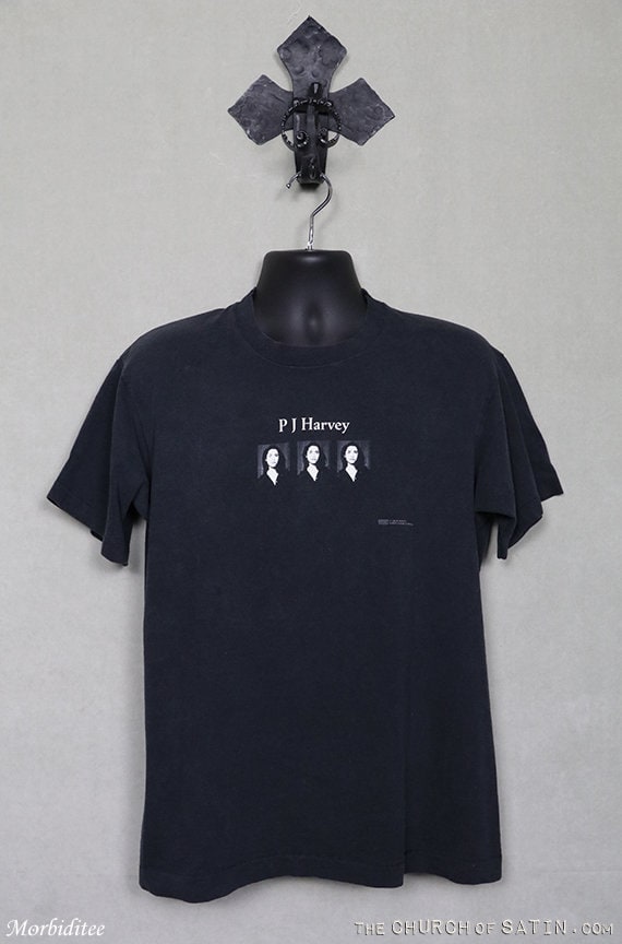PJ Harvey t-shirt, faded black tee shirt vintage r