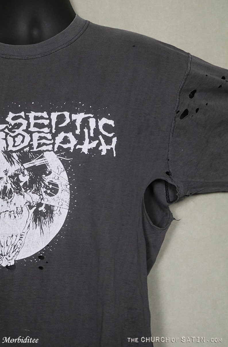 Septic Death t-shirt vintage rare fanée noir tee-shirt | Etsy