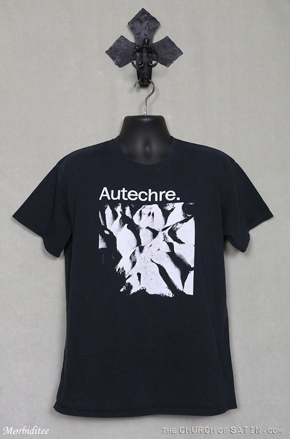 Autechre t-shirt, vintage rare faded black tee shi